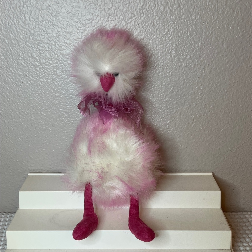 Jellycat Raspberry Ripple Pom Pom Ostrich Plus